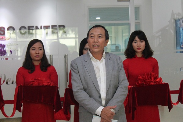Ông Diệp Thành Kiệt - phó chủ tịch Hiệp Hội Da Giầy Túi Xách Việt Nam phát biểu khai mạc